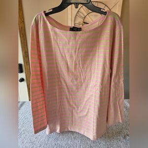 Lauren Ralph Lauren Pink and Green Striped Top